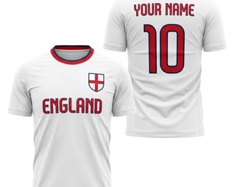 Custom England Soccer Jersey 2026 – Personalized Name & Number Shirt for Fans