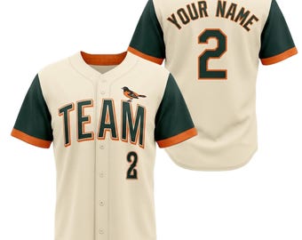 Custom Baseball Jersey, Personalized Player Name Number Shirt