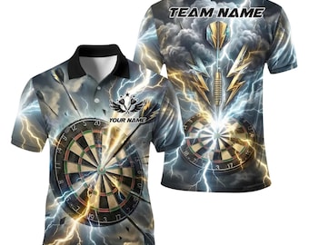 Personalized Darts Polo Shirt, Custom Name Team Jersey