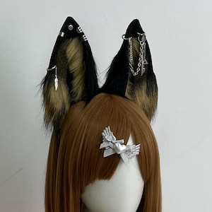 Grass Yellow Wolf Ears Headband: Faux Fur Cosplay Costume Accessory