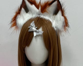 Faux Fur Fox Ears Headband: Handmade Cosplay Costume Accessory