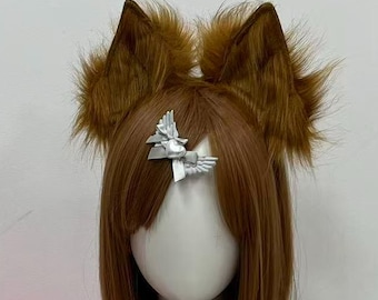 Braune Kunstpelz Fuchs Ohren Stirnband: Handgefertigtes Cosplay Kostüm