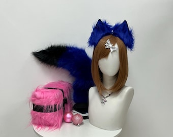 Faux Fur Fox Ears Headband and Tail: Cosplay Costume Accessory