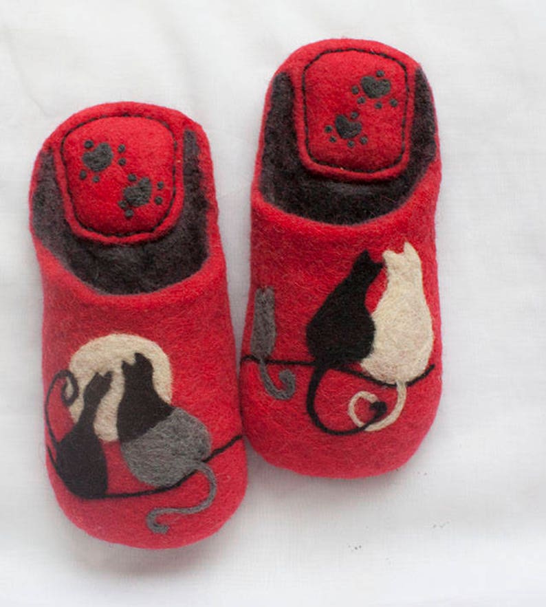 wool cat slippers