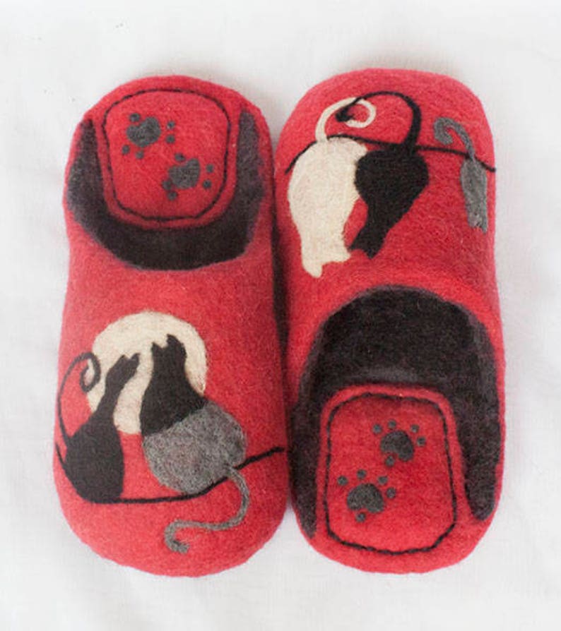 wool cat slippers
