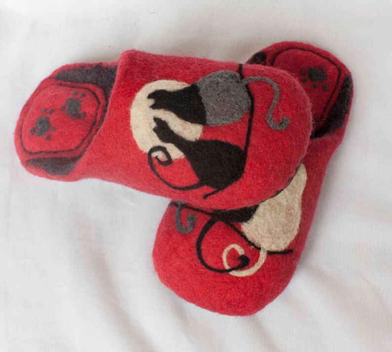 wool cat slippers