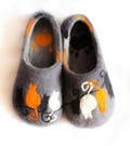 Felted wool slippers/ cat lovers gift/ Cats/ women's shoes/ slippers product logo