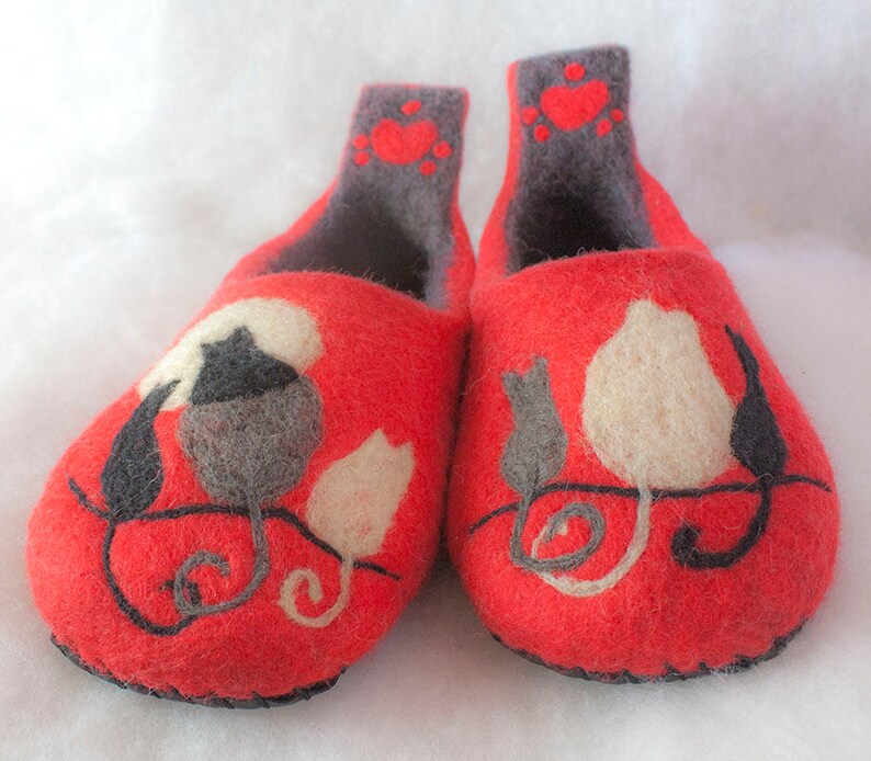wool cat slippers