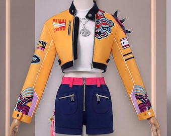 Kpop Inspired Cosplay Costume Set, Stage Style Outfit with Wig, Anime Gift Women Girls