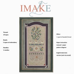 Kit de Ponto Cruz e Bordado | Sunthread | Bordado Floral Faça Você Mesmo para Iniciantes | Presente para o Dia das Mães