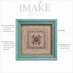 Needlepoint Dawn Iris Cross Stitch & Beading Kit: Floral Needlework for Beginners