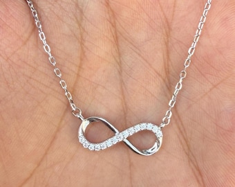 925 Sterling Silver Minimalist Eternal Necklace