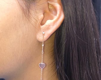 Sterling 925 Sterling Silver Love Link Dangle Earrings: Hypoallergenic, Anti-Tarnish