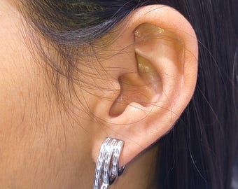 Sterling 925 Sterling Silver Waterfall Earrings - Elegant Dangle Design