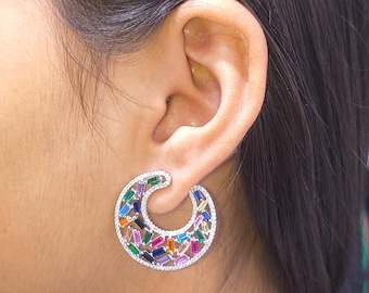 925 Sterling Rainbow Earring
