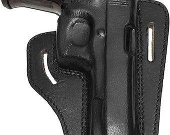 Leather Holster for Colt 1911 | Kimber Ruger Springfield Taurus 1911, 2 Slot Pancake Leather Holster Thumb Break RH Handmade!