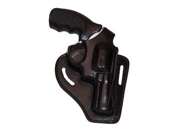 Smith&Wesson  2 Slot Pancake Leather Holster, Thumb Break RH Fits K- Frame 3"