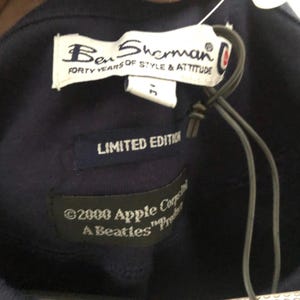The Beatles Limited Edition 2000 Ben Sherman Navy Blue T Shirt Apple With Tags image 3