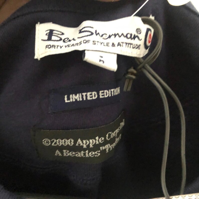 The Beatles Limited Edition 2000 Ben Sherman Navy Blue T Shirt Apple With Tags image 3