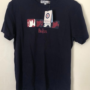 The Beatles Limited Edition 2000 Ben Sherman Navy Blue T Shirt Apple With Tags image 1