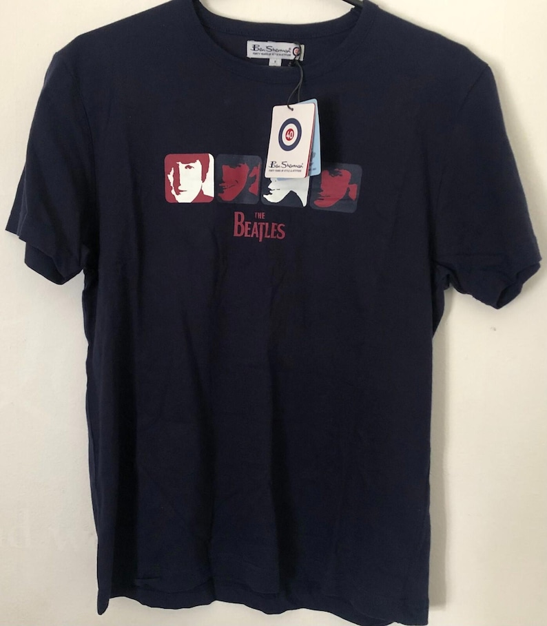 The Beatles Limited Edition 2000 Ben Sherman Navy Blue T Shirt Apple With Tags image 1
