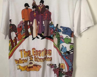 The Beatles Yellow Submarine Zara 2006 Apple t shirt  White