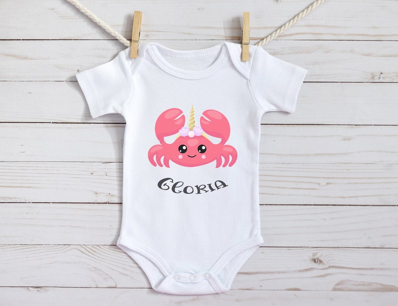 custom baby bodysuit Beach one piece for baby girl baby girl gift crab one piece beachwear nauticaul outfit baby girl clothes