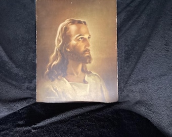 Warner Sallman Lithograph Of Jesus Copywrite 1941 11x14