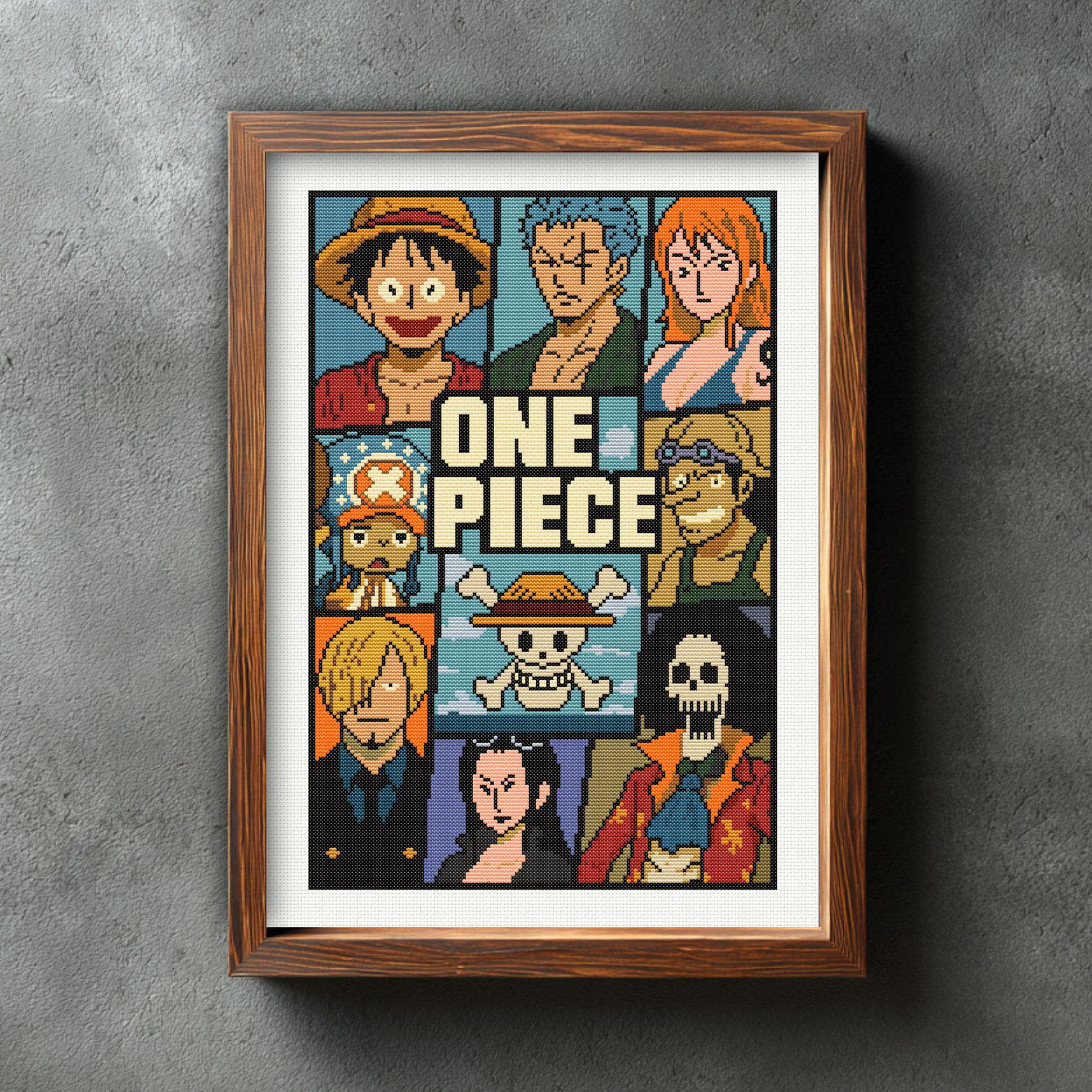 One Piece Anime Embroidery Pattern - Etsy