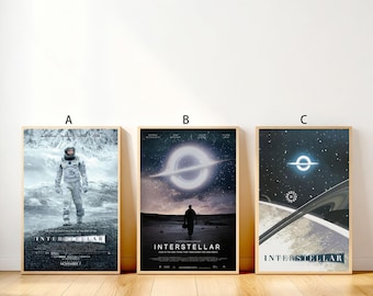 Póster de la película Interestelar en lienzo enrollable para decoración del hogar, sala de estar y dormitorio.