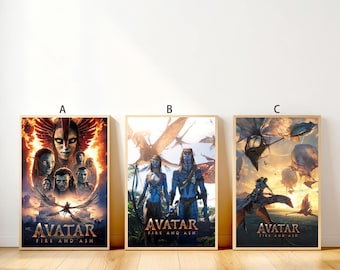 Póster de la película Avatar: Fuego y Ceniza, lienzo enrollado para decorar la sala de estar y el dormitorio.