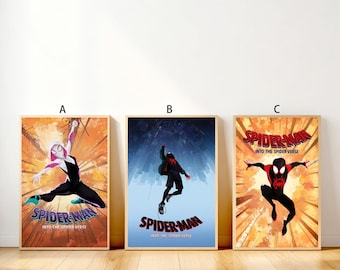 Spider-Man Movie Poster Rolled Canvas Art for Living Room & Bedroom Home Decor