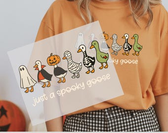 Spooky Goose Halloween DTF Transfer, Funny Horror Iron On Transfers, Halloween Ready To Press, DTF Prints