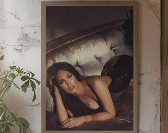 Megan Fox Poster Print | Hollywood Actress Wall Art | Vintage Celebrity Decor | Instant Download | Glam Room Aesthetic | Digital Print
