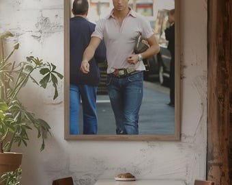 Affiche vintage street style de Cristiano Ronaldo | Décoration murale célébrité CR7 | Décoration de chambre icône football | Cadeau pour fan de sport | Téléchargement instantané