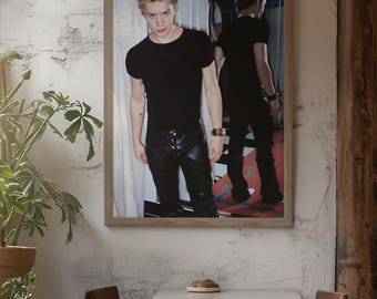 Poster di Ryan Phillippe, rubacuori degli anni '90 / Quadro vintage con attore di Hollywood / Stampa con pantaloni di pelle retrò / Decorazione con star del cinema degli anni 2000 / Idea regalo per i fan