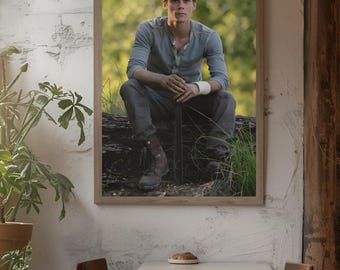 Poster di Dylan O'Brien da Maze Runner / Ritratto di Thomas da appendere al muro / Stampa di un film di fantascienza per ragazzi / Decorazione per giovani attori di Hollywood / Regalo per i fan di Dylan O'Brien
