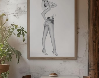 Affiche de Rihanna | Art mural célébrité icône pop | Décoration de chambre RiRi Badgirl | Cadeau de fan de mode de musique | Téléchargement instantané | Impression numérique