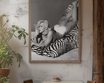 Affiche noire et blanche vintage de Madonna | Art mural icône pop des années 80 | Décoration de chambre classique de célébrité | Cadeau légende de la musique | Téléchargement instantané
