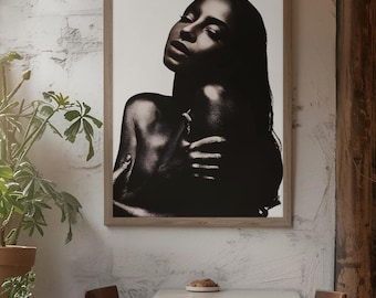 Sade Adu Print | Fashion Black and White Wall Art | Museum Quality Photo Art Print | Luxury Print | Vintage Print | Love Deluxe
