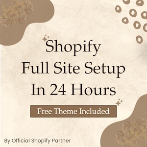 Configuration de la boutique Shopify en 24 heures | Optimisation du référencement et des conversions | Thème gratuit inclus