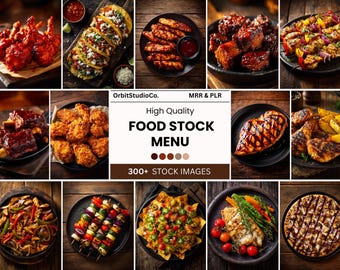 Paquete de 300 fotos de alimentos, imagen de un asesor nutricional, foto de un menú de restaurante, imagen de comida saludable, foto de preparación de comidas, foto de MRR PLR