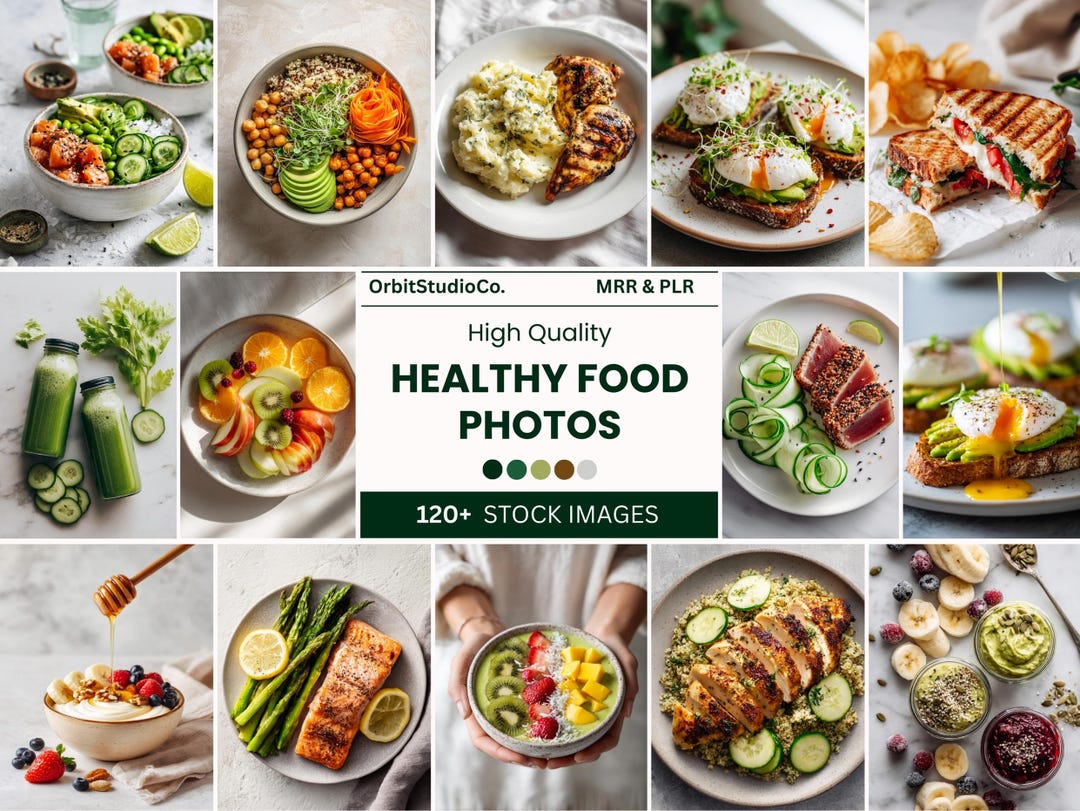 Healthy Food Stock Image Bundle, Nutrition Stock Photo, Food and ...
