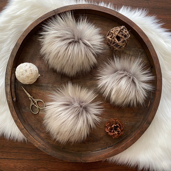 Faux Fur, Pom, Pom Pom, Pompom | Silver Shadow