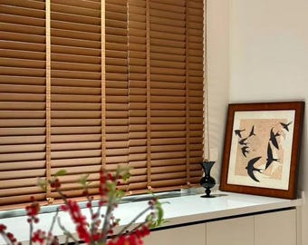 50 mm Real Basswood Venetian Blind – Natural Oak – Custom Wooden Window Blind