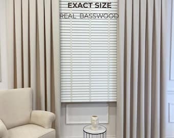 50 mm Real Basswood Venetian Blind – Cream– Custom Wooden Window Blind