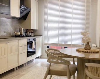 50 mm Real Basswood Venetian Blind – White – Custom Wooden Window Blind