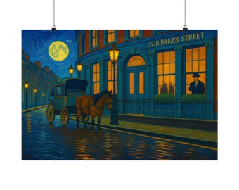 Van Gogh Style Sherlock Holmes Print: 221B Baker Street Art
