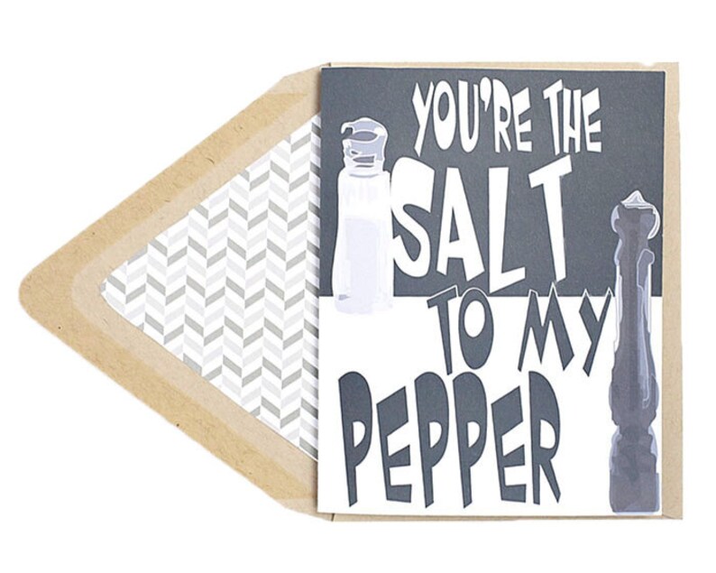 Valentine's Card You're The Salt To My Pepper Card Etsy