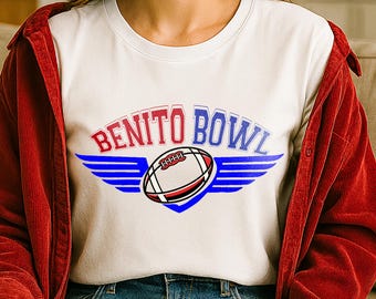 Benito Bowl Football Tee, Vintage Style Graphic Shirt